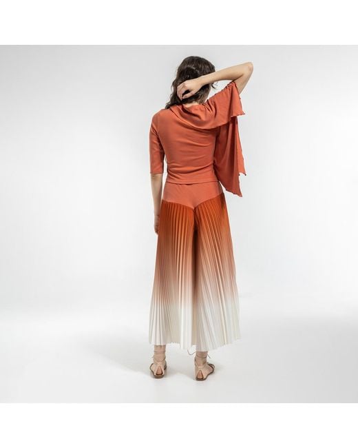ARTISTA Orange Dawn Asymmetric Top