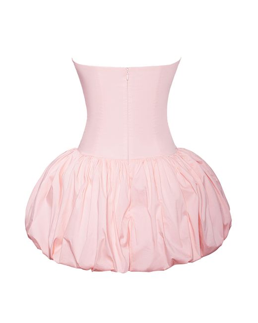 Miss Circle New York Pink Oletta Corset Strapless Bubble Hem Mini Dress