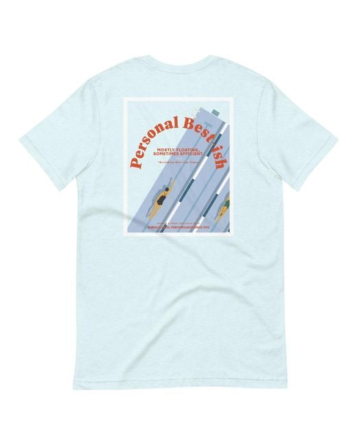 Anchor and Crew Blue Ice Personal Best-Ish Swimming League Organic Cotton T-Shirt