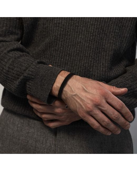 Harbour Uk Black Great Explorer Rope Bracelet for men