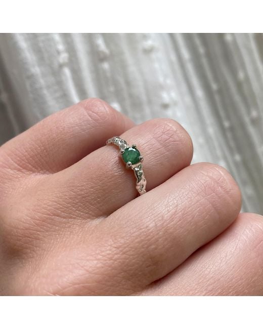 Karen Kriegel Green Emerald Cluster Ring