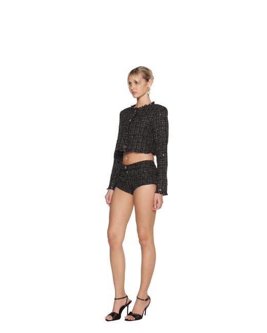 GOD SAVES QUEENS Black Asap Tweed Jacket