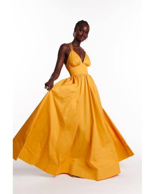 Ofuure Yellow Adele Maxi Dress