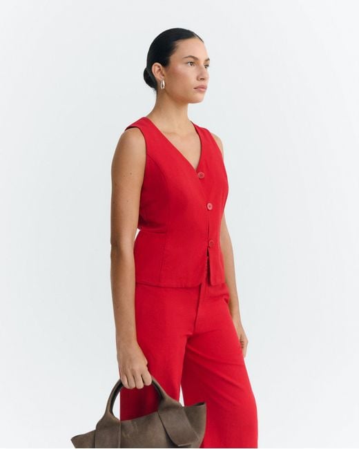 Thinking Mu Red Alisa Vest
