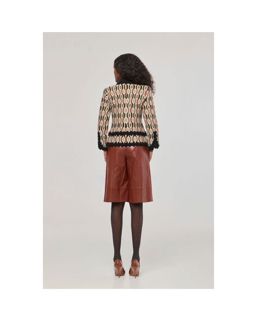 The Extreme Collection Black Multicolour Patterned Knit Jacket Scott