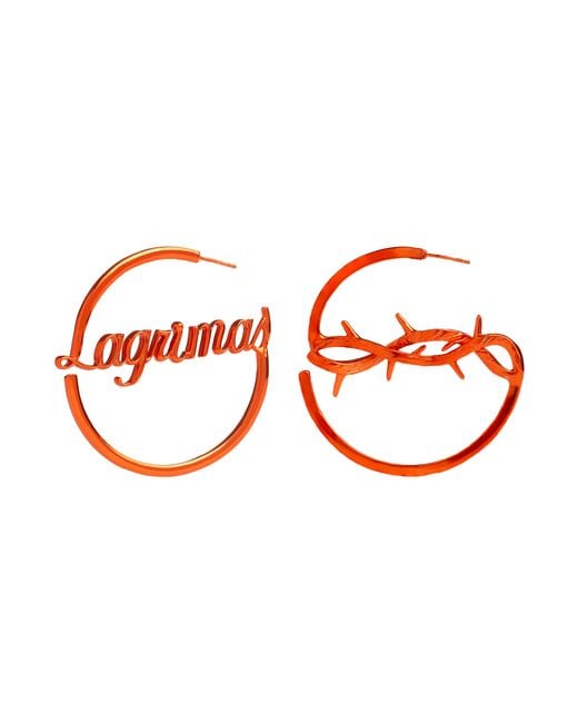 Lavani Jewels Orange Lágrimas Hoops