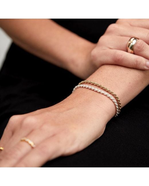 Auree Jewellery Metallic Alhambra Vermeil Rope Bracelet