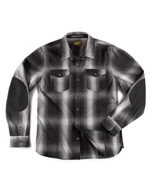 &SONS Trading Co Black Slate Shirt Ombre Check for men