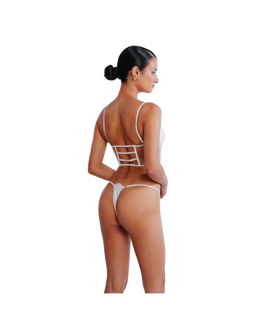 Perilla Lingerie White Grisella Semi-Corset Off