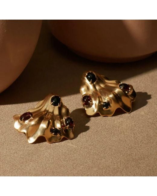 Onia Metallic Chanterelle Cluster Earrings