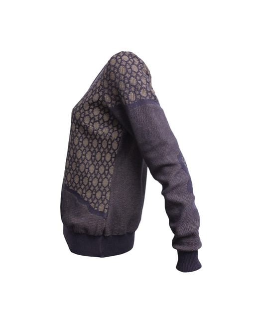 Maria Aristidou Blue Neutrals Ravine Round Neckline Sweater
