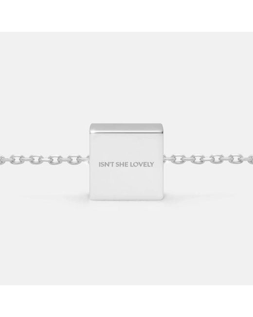 Kouree Metallic 'Isn'T She Lovely' Necklace Pendant Charm