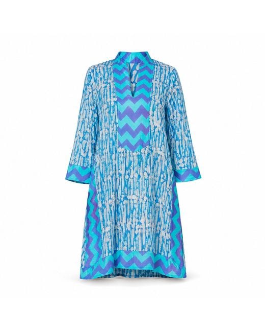 Casa Atelier by Ferdinando Fusco Blue Poseidon Tunic