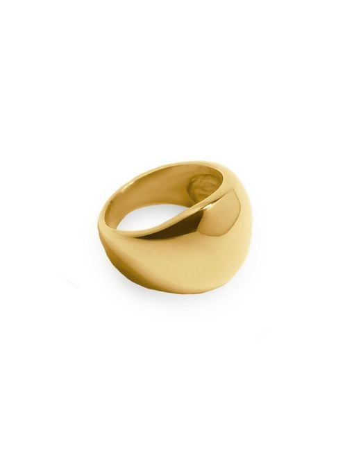 VIEA Metallic Diana Dome Statement Chunky Ring