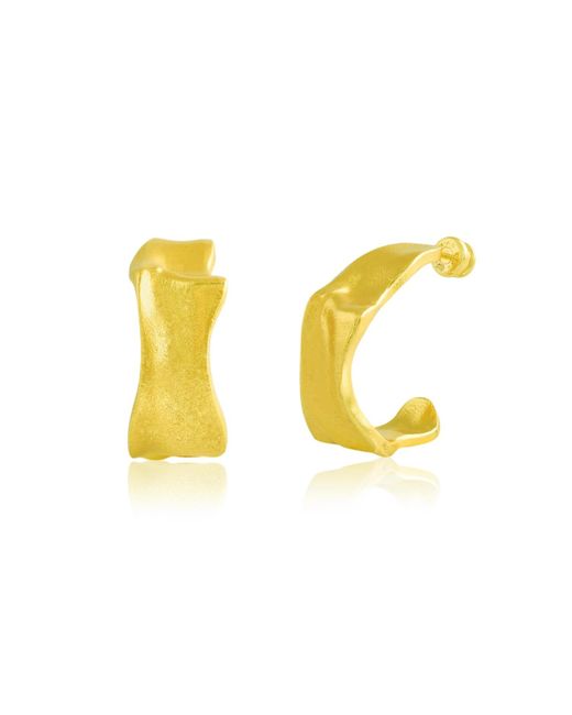 Arvino Yellow Crimped Hoops