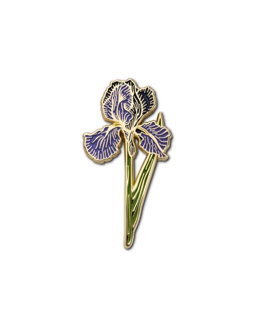 Make Heads Turn Blue Enamel Pin Iris
