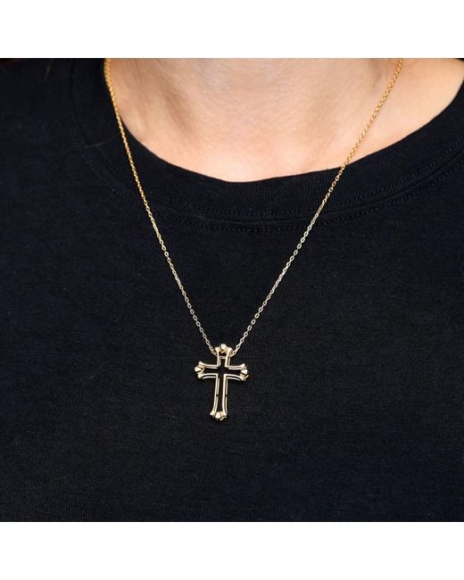 Vanimy Metallic Versatile Cross Duo Set Pendant Necklace