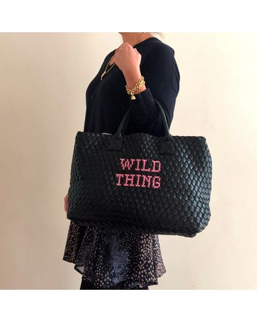 Lilly Loves Blue Wild Thing Vegan Woven Handbag