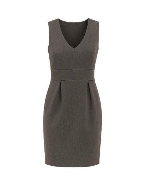 Conquista Gray Sleeveless Waist Dress
