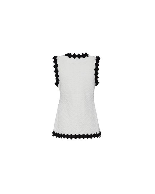 The Extreme Collection White Structured Knit Waistcoat Tristan