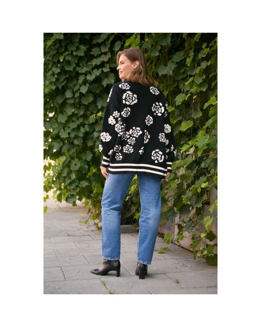 Saachi Black Midnight Floral Cardigan