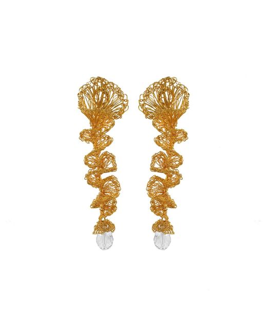 Lavish by Tricia Milaneze Metallic Clear & Ella Handmade Earrings