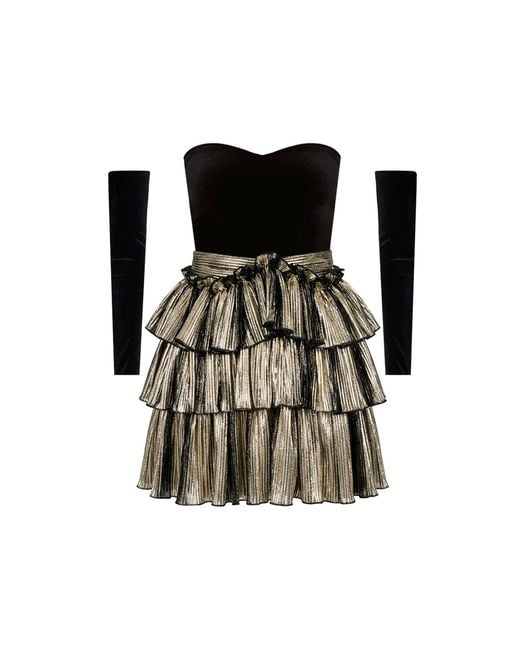 Nur Karaata Black Versailles Mini Dress