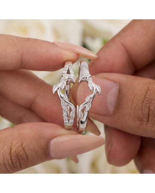 Azura Jewelry New York White Rooted Hearts Ring Vermeil