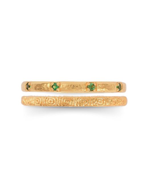 ASSUWA Metallic Cleopatra & Mehen Ring Set