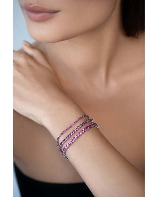Viviana Halil Multicolor The Rosa Tenné Premium Zirconia Bracelet