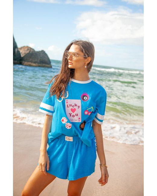 Palm Collective Blue Feeling Lucky T-Shirt