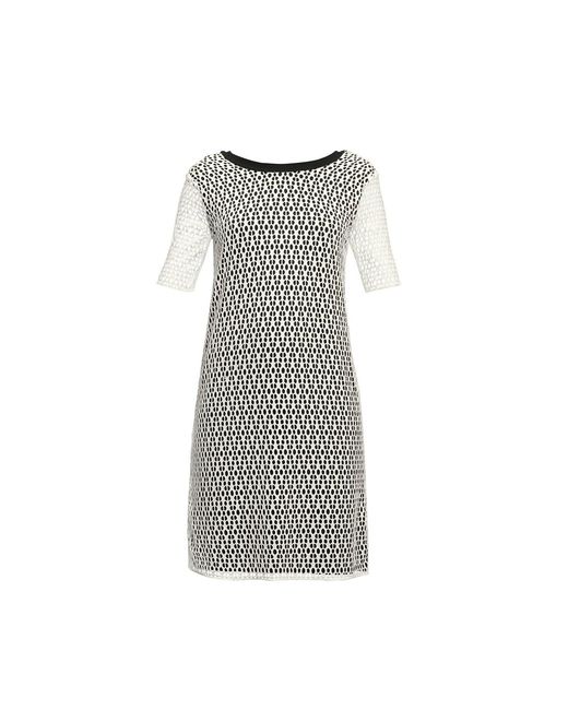 Rumour London White Donna Lace Overlay Dress Sheer Sleeves