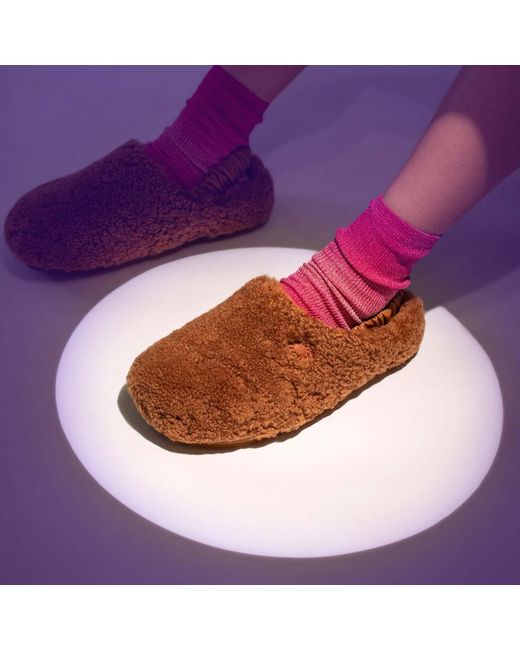 MYYAZ Brown Teddy Clog
