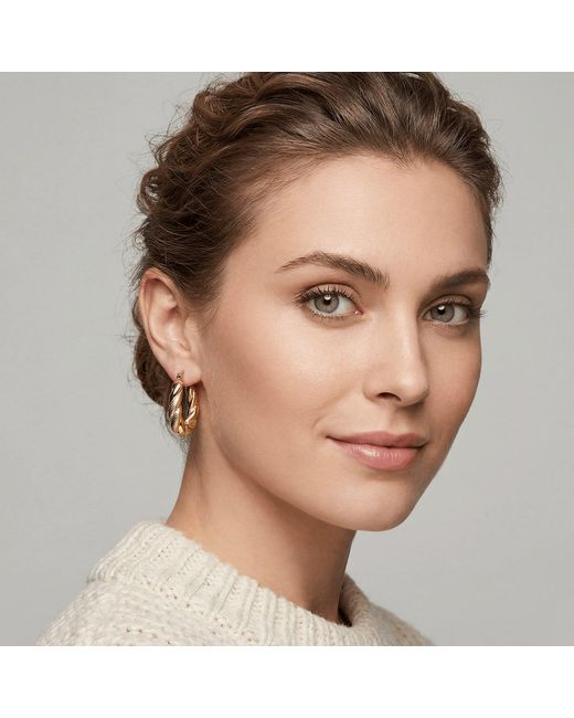 Amadeus Metallic Lilly Thick Twisted Hoops