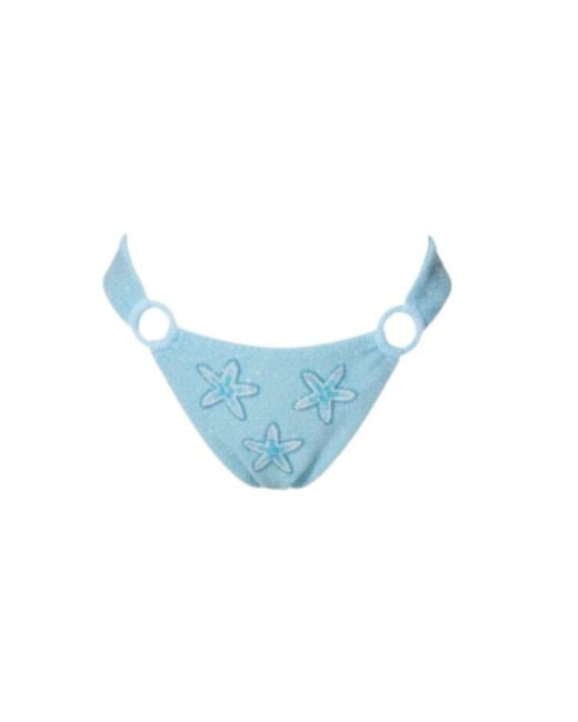 Oceanus Blue Mia's Marina Bikini Bottom Aqua