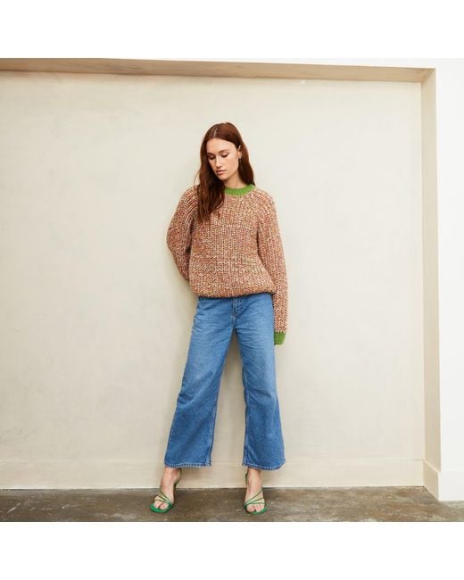 Cara & The Sky Red Debbie Twist High Neck Jumper