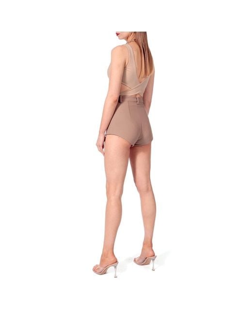 AGGI by HALEWSKI Brown Neutrals Cori Classic Micro Shorts
