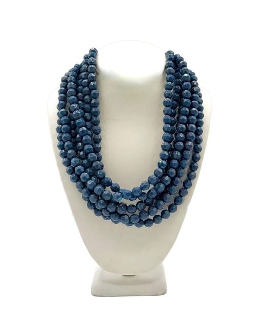 Fairchild Baldwin Blue Helena Denim Necklace