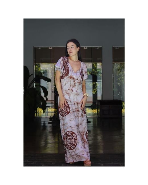 Celeste Mendis Purple Perennial Blossom Dress