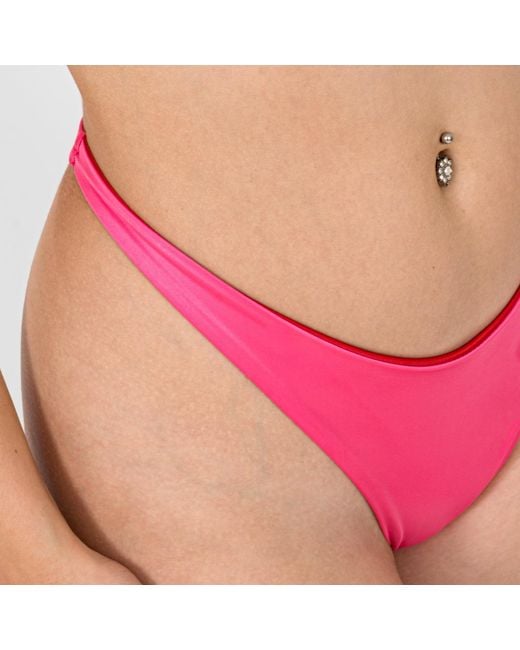 Ekcentrik Pink French Kiss Satin High Waist Briefs