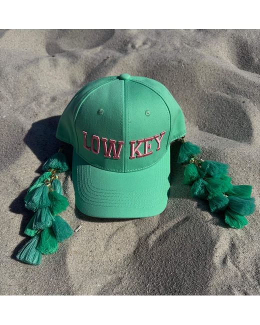 Julia Clancey Green Low Key Mint Tasseltastic Trucker Cap