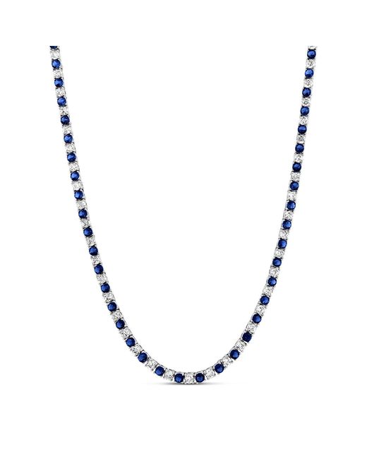 SHYMI Metallic Alternating Color Tennis Necklace