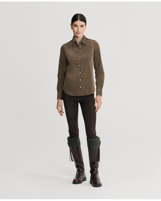 Really Wild Clothing Brown Spencer Stretch Corduroy Shirt