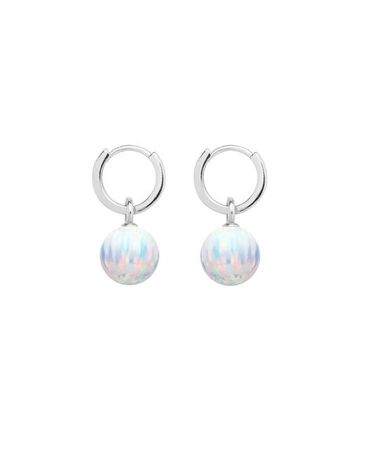 Ora Pearls Blue Ice Opal Hoop Earrings
