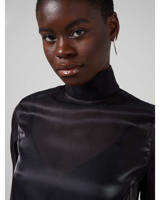 Sheer mock neck top hotsell