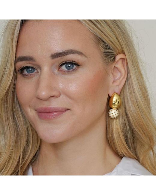 Saule Label Metallic Tulia Jet Earrings