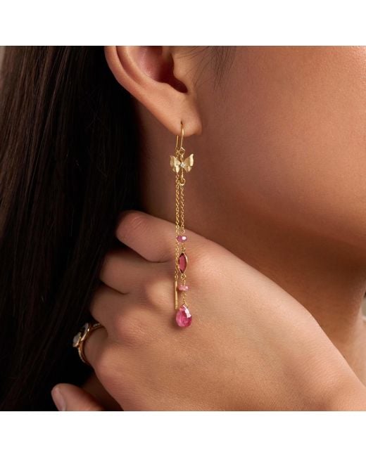 Karma and Luck White Tourmaline Butterfly Drop Earrings – Transformation & Growth Jewelry – Zen Mindset