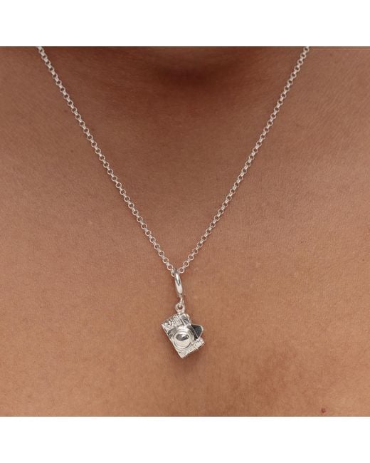 Lily Charmed Metallic Sterling Vintage Camera Charm Necklace