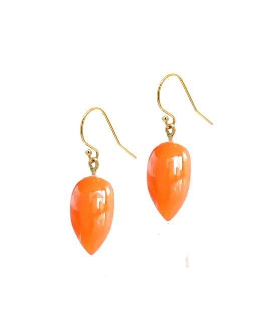 Lori Kaplan Design Orange Carnelian Earrings