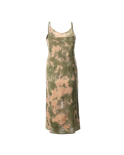 Fully Fashioning Metallic Zelda Floating Stitch Midi Dress